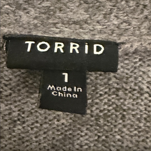 Torrid two tone cardigan with pockets. - Picture 4 of 6